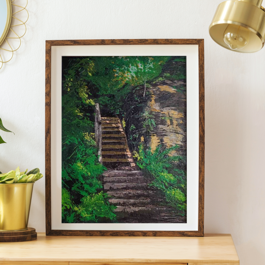 Aufstieg im Bielatal / 190 Euro Acrylgemälde Silvia Böhme